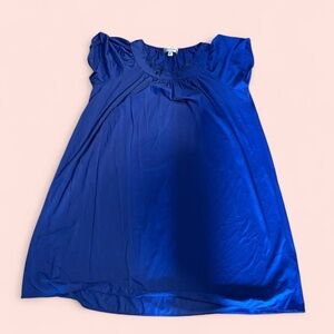 Miss Elaine Royal Blue Embroidered vintage nightgown